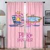 Modern Living Room Curtains for Camera Pink Panther Shades Window Curtain Partition Halloween Decoration Home Interior Curtains