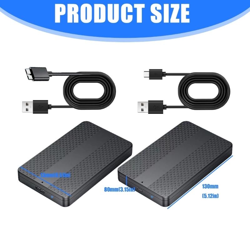 Портативный корпус 2,5 дюйма SATA для SSD и HDD, без винтов, конструкция из АБС-пластика