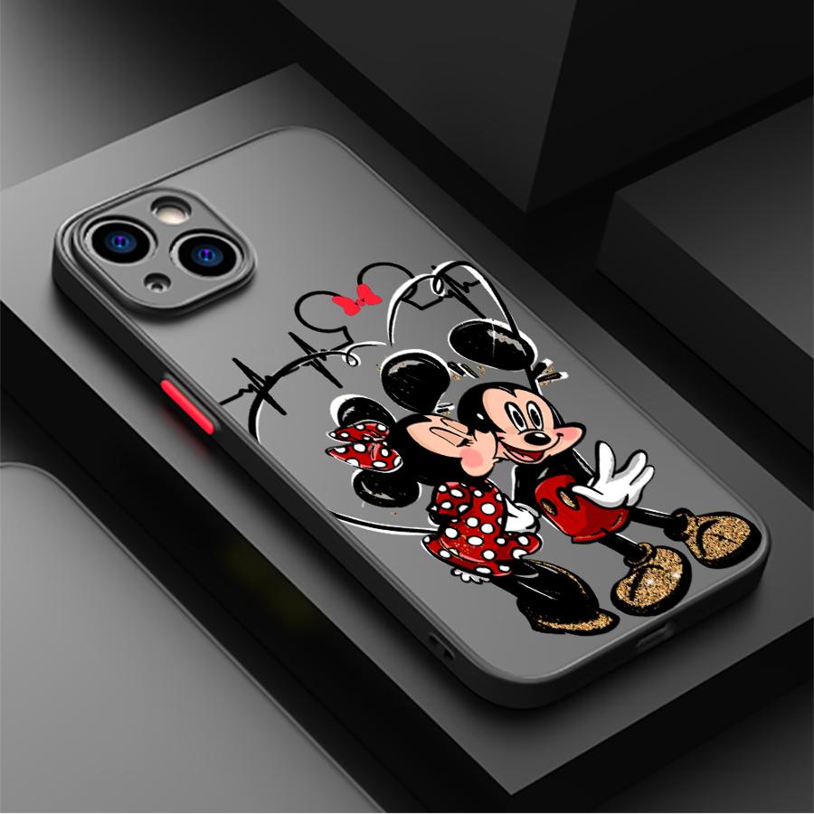 Задняя крышка-чехол для телефона для iPhone 17 Pro Max 14 XS XR 7 8 SE 13 Mini 12 17e Air 11 15 16 Plus Минни и Микки