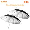 Godox 33" 84cm 40" 102cm 43" 108cm Reflector Umbrella Photo Studio Flash Light Grained Black Silver Umbrella
