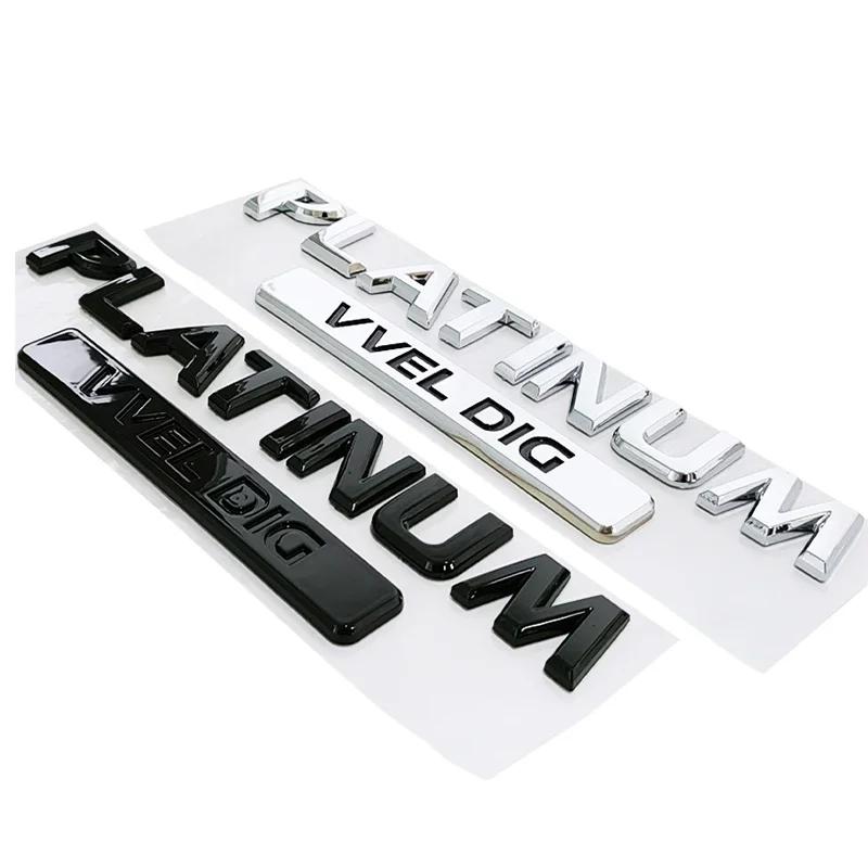 ACY1 ABS Car Body Side Letter Sticker for Nissan PLATINUM VVEL DIG Emblem Auto Rear Trunk Badge Exterior Accessories