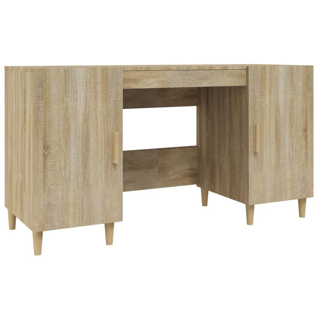 Vidaxl Biurko, Dąb Sonoma, 140X50X75 Cm, Materiał Drewnopochodny