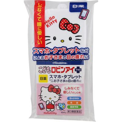 Hisamitsu Pharmaceutical Детские капли для глаз Robin Eye Plus Hello Kitty 10 мл Педиатрические глазные капли Глазные капли Показания: Усталость глаз, гиперемия конъюнктивы, пр