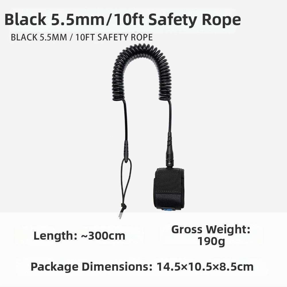 5.5mm/10ft Practical Coiled Surfboard Leash UP Paddle Board Ankle Leash for Training Exercise