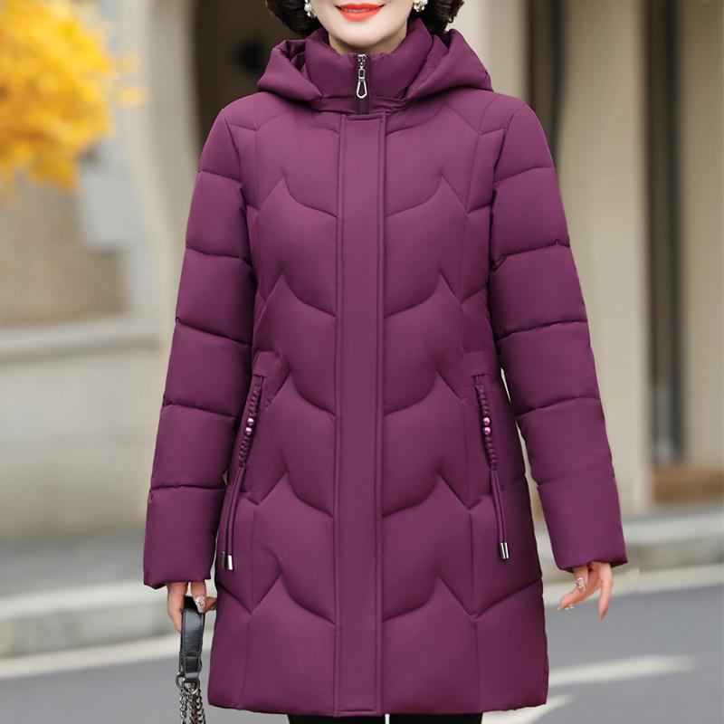 Plus Size XL-6XL Middle Age Women's Winter Jackets New In Coats Elegant Loose Thick Warm Long Parkas Female Outerwears