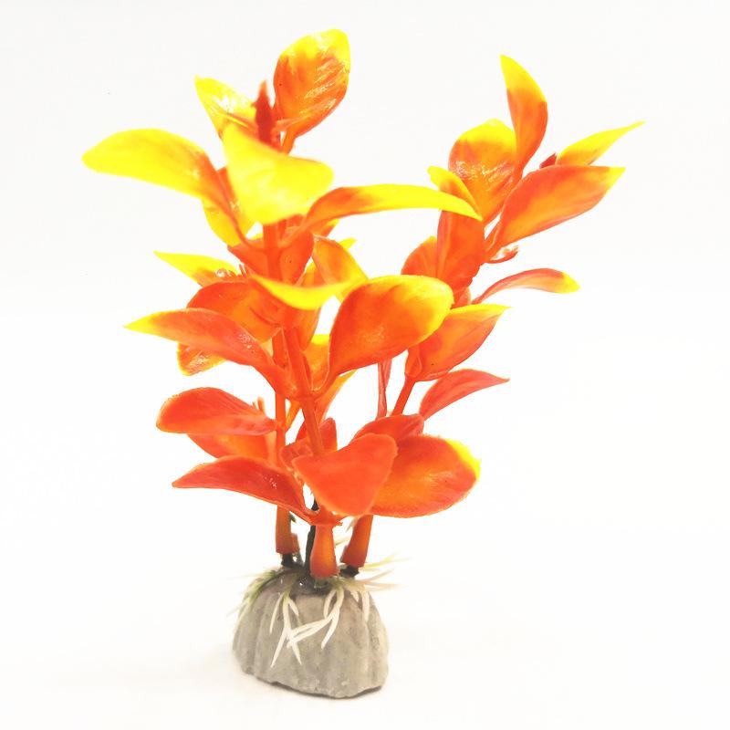 Fish Tank Decor: Artificial Aquatic Plants & Reptile Leaves