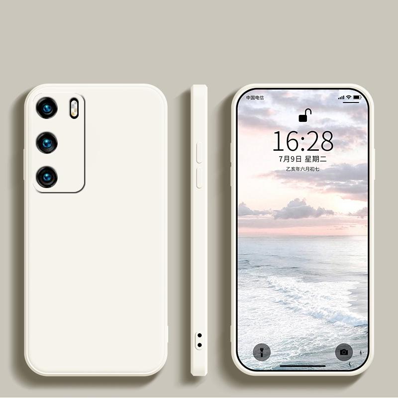 Luxury Liquid Silicone Soft Cover for Huawei P40 LITE P30 PRO P20 MATE 20 LITE 30 NOVA 3 3I 5T 9 SE 8 8I Y70 PLUS Y90 Square Full Protection Cover