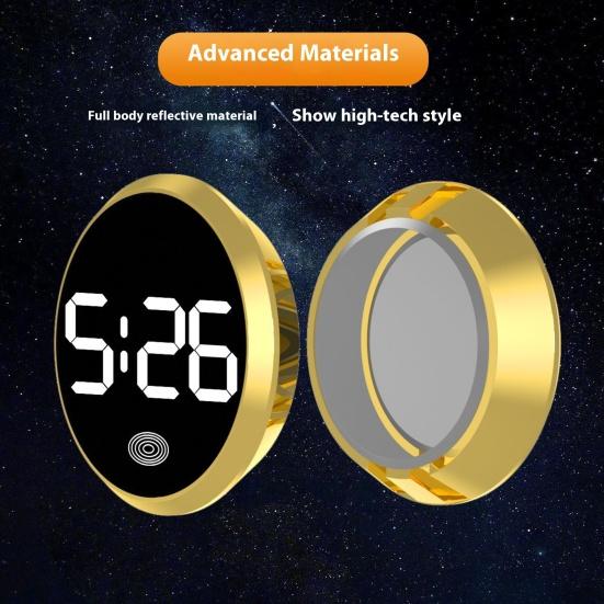 Автомобильные цифровые часы на приборной панели, автомобильные часы со светодиодным дисплеем времени, сенсорные часы для автомобиля, наклейка на часы для приборной панели автомобиля