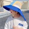Высокоэластичная тканая солнцезащитная шляпа для детей с большим карнизом, устойчивая к ультрафиолетовому излучению, тонкая солнцезащитная шляпа для рыбаков на лето