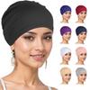 Womens Solid Color Hijab Cap Undercap Inner Cap Muslim Headwear Pull On Beanie All Seasons Comfortable Stretch