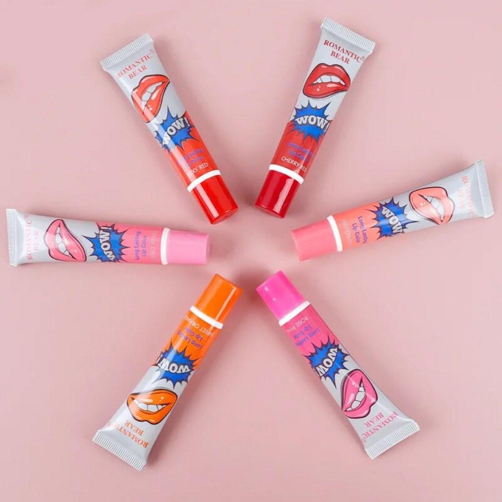 Крем для татуировок Magic Peel Off Liquid Lipstick 6 цветов Водостойкий долговечный блеск для губ Tint Tearable Amazing, Sex red, 1 шт., 04 Sex red