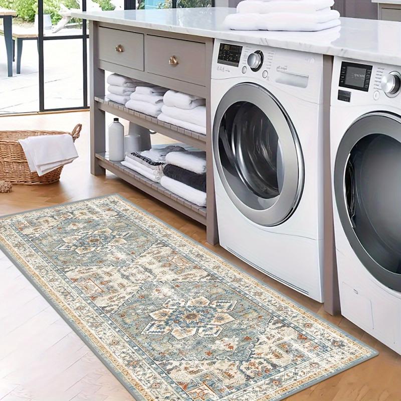 Bohemian Runner Rug Soft and Comfortable Hallway Balcony Mat Vintage Kitchen Bedroom Long Decor Rug