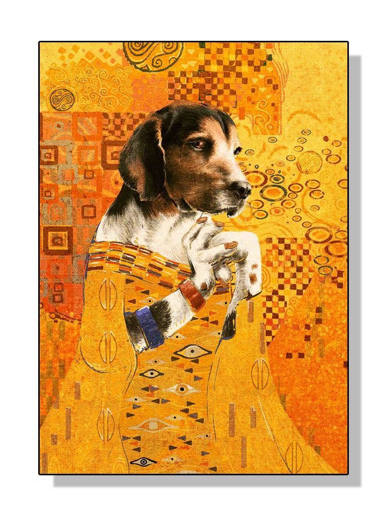 Винтажный бигль без зонтика, художественные постеры, холст, картина маслом, пейзаж, забавная собака, настенная картина для комнаты, домашний декор, Cuadros