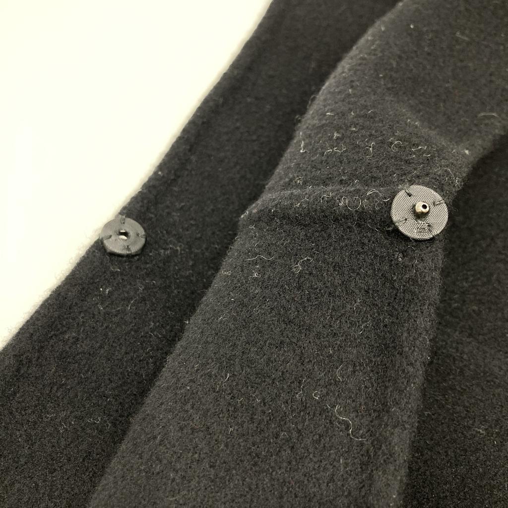 Muse Черный шерстяной 98 Викторианский пончо топы Не написано черныйИспользованный