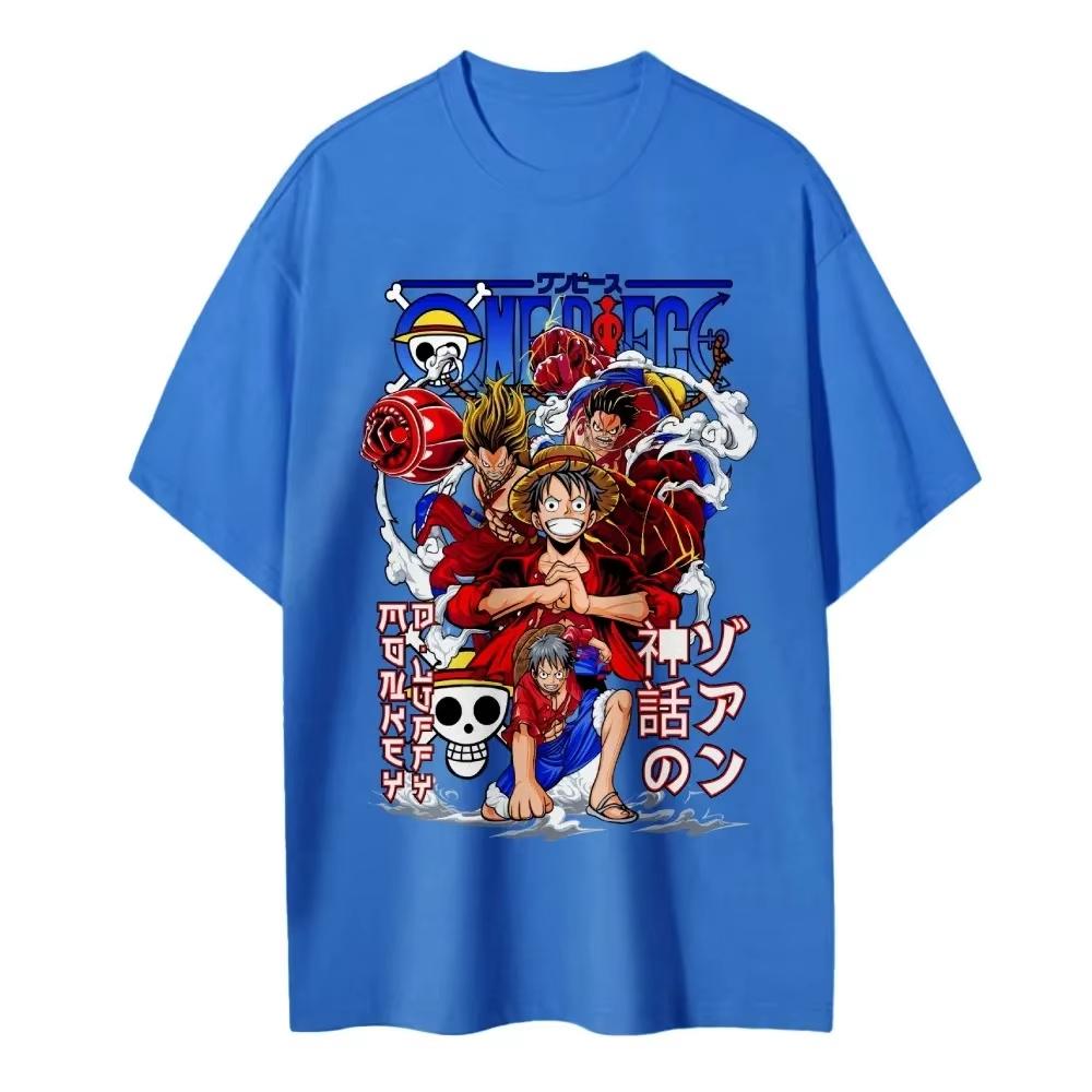 2026 One Piece Unisexs and Womens Tshirt Monkey D Luffy Anime Y2k Tee Summer and Spring New Boys Short Sleeves Parentchild