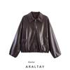 Araltay New Arrival Fashion Style Women's Clothing Fashion All-Match Minimalist Imitation Leather Pilot Jacket Outwear 4341736