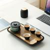 1set Ceramic Travel Tea Set Portable Teaware Set One Pot Four Cups With Tea Tray And Tea Can Wine Cup Drinkware For Restaurants Cafes Tea Houses