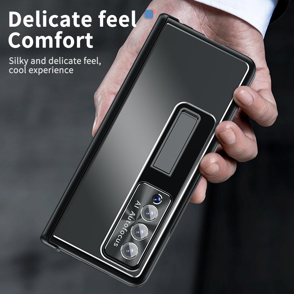 Алюминиевый защитный чехол с защитой от падения с подставкой для Samsung Galaxy Z Fold 4 Fold4 Fold3 Fold 3 Zfold4 Стеклянный пленочный чехол Funda