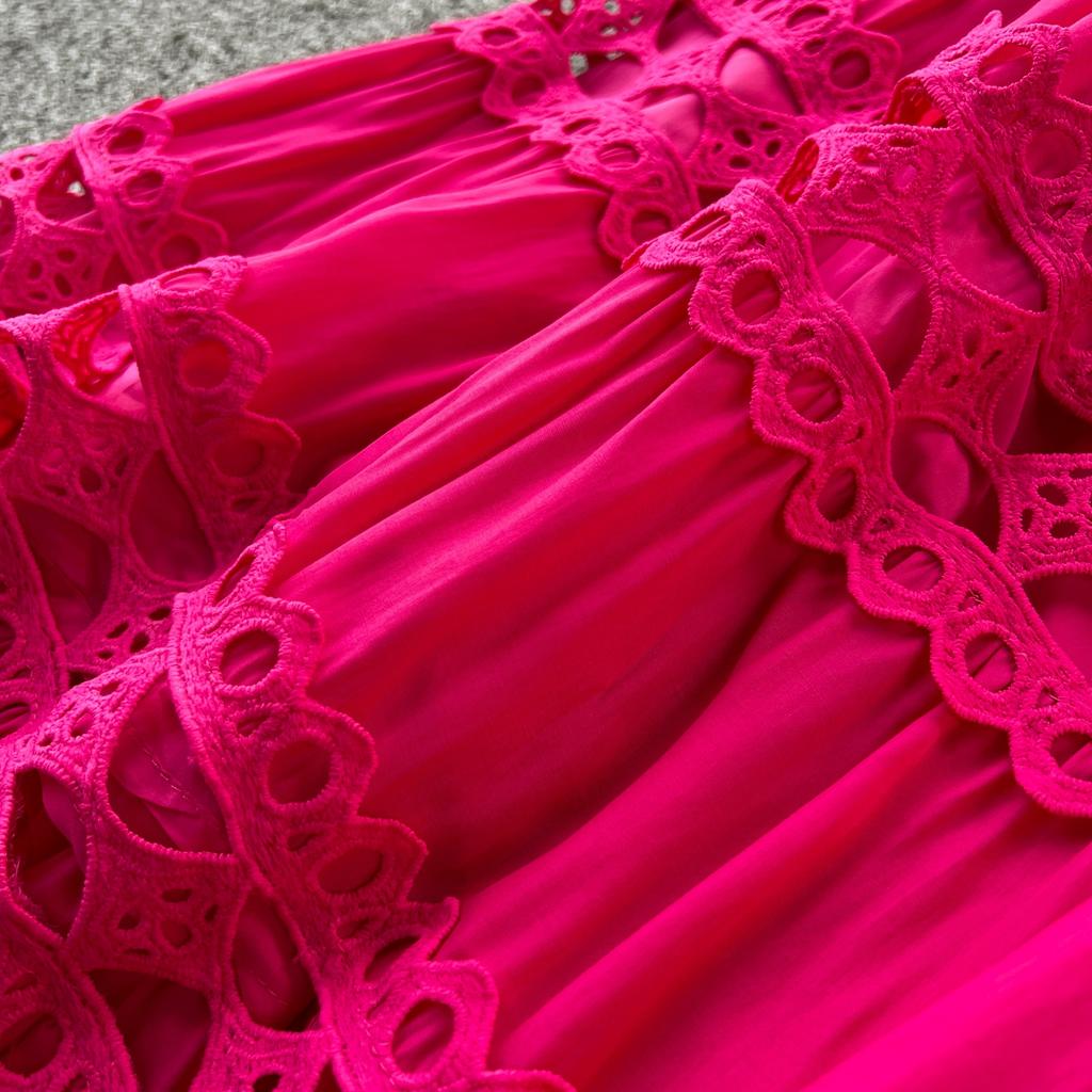 Summer Elegant Lace Spliced Embroidery Long Maxi Holiday Robe Women's Sleeveless Tank Wedding Party Dressess