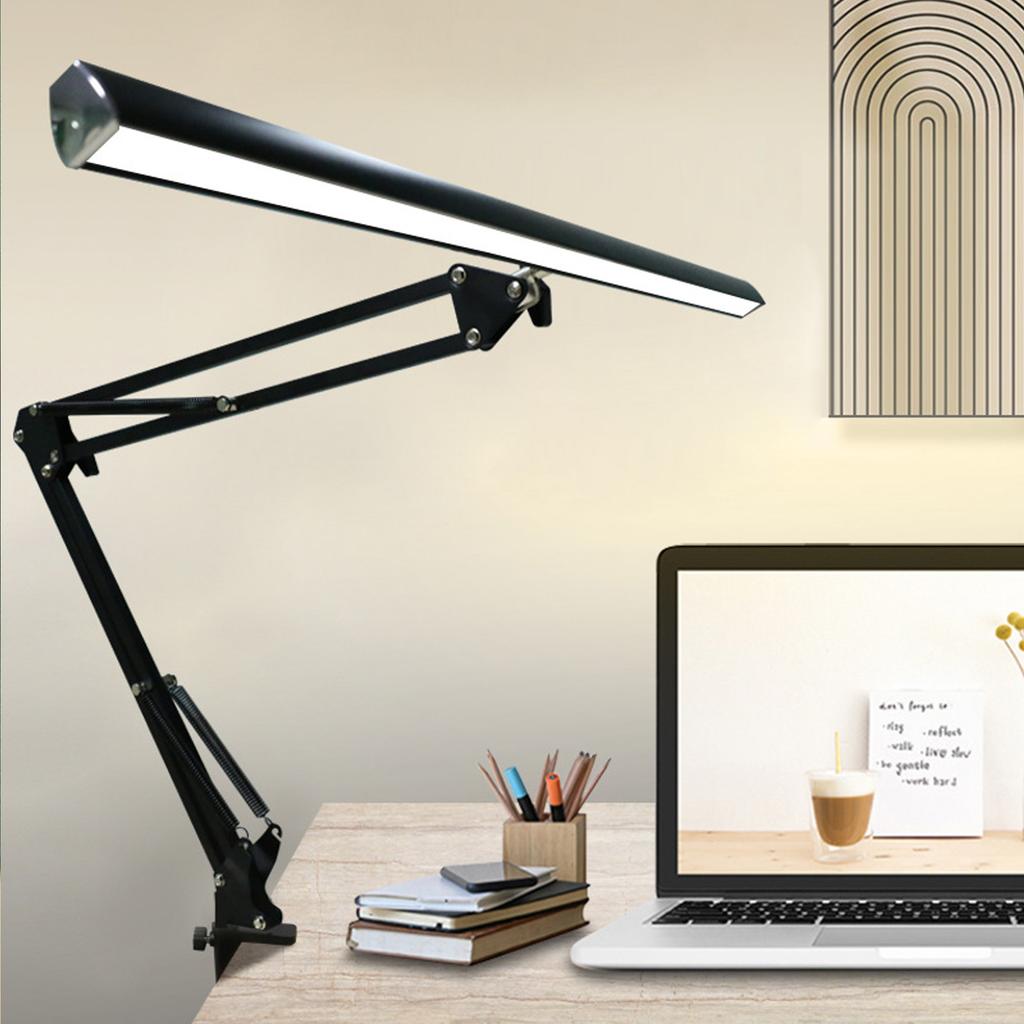 LED Buty Lamp with Clamp Clip On Desk Lighting Swing Arm Brightness Salon Lamp for Makeup Tattoo Eyebrow Rding