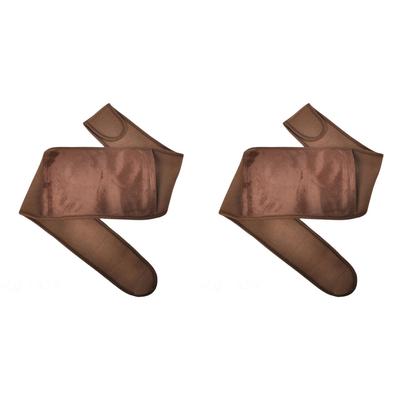 Мужской женский зимний теплый пояс регулируемый грелка плюшевый пояс (коричневый)