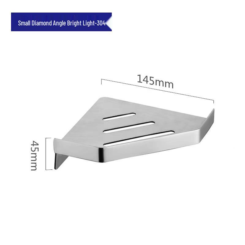 Угловая полка из нержавеющей стали 304 без сверления для настенного хранения в ванной комнате и отеле