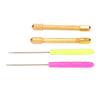 Doll Hair Root Holder Tools with 2 Awls Alloy Handles Long Lasting Lightweight Doll Hair Making