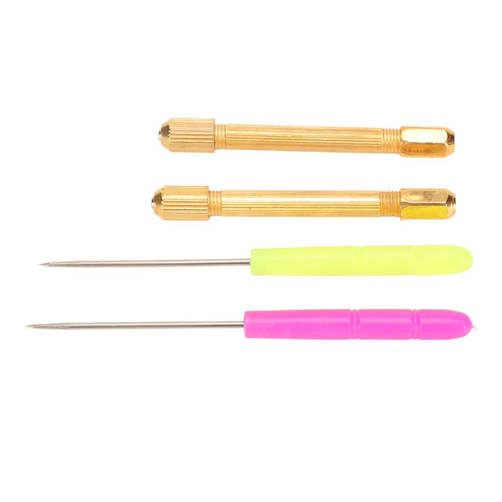 Doll Hair Root Holder Tools with 2 Awls Alloy Handles Long Lasting Lightweight Doll Hair Making
