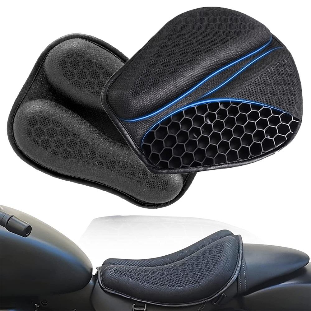 Anti-Slip Motorbike Gel Seat Pad 3D Honeycomb Shock-Absorbing Motorcycle Seat Cushion Breathable Motorcycle Seat Cover Accessory