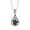 Real 1 Carat Moissanite Pendant Necklace For Women Water Drop S925 Sterling Silver Blue Green Pink Red Yellow Stone