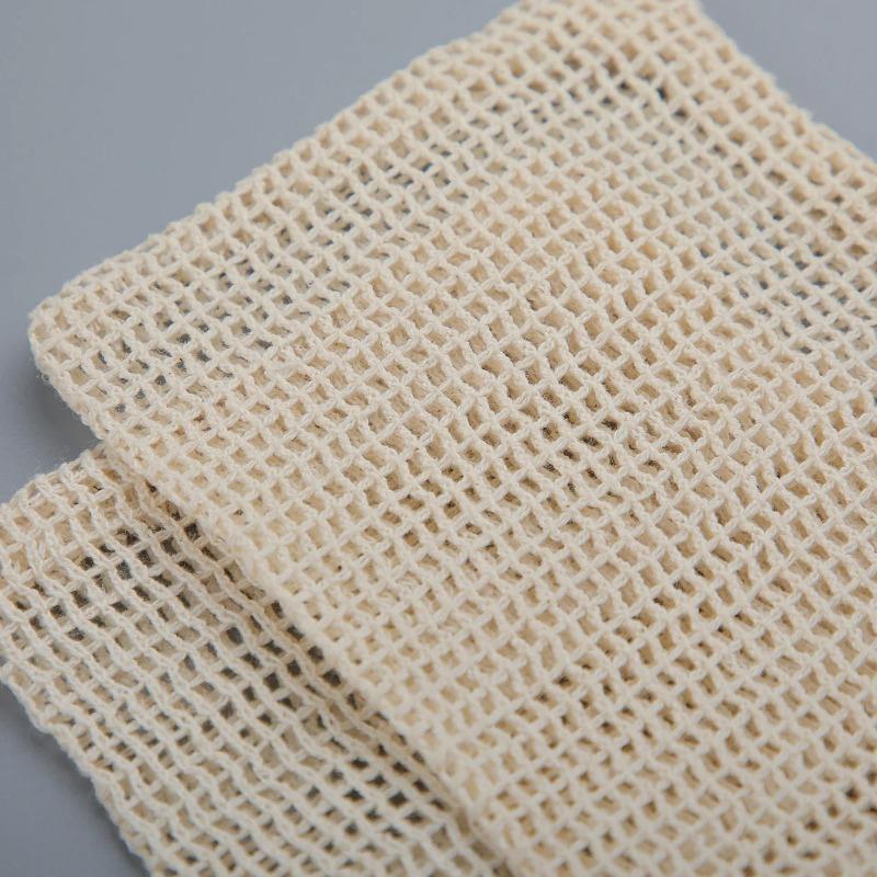 Eco-Friendly Handmade Natural Cotton Soap Saver Bag Mesh Soap Pouch for Body Cleansing And Skincare