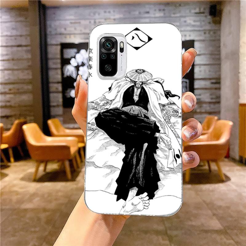 Чехол для телефона Kyoraku Shunsui Bleach для Xiaomi 12 11T 10 9 Redmi Note 11 10 10S Pro Redmi 9 9A 8, прозрачный чехол для телефона