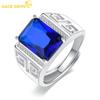 Luxurious Copper Alloy Zircon Wedding Engagement Ring Men Jewelry Gift