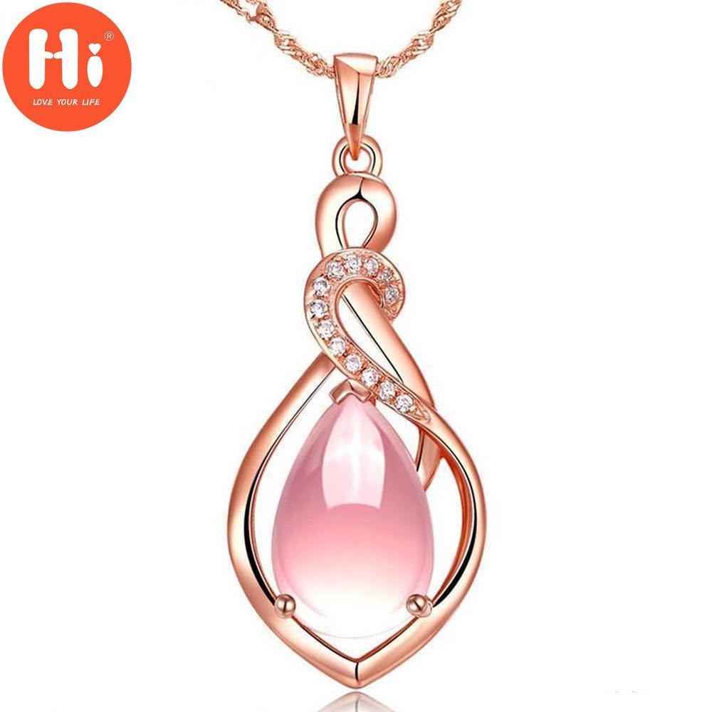 Ожерелье с подвеской в форме капли HiZircon, модные украшения, подарок для свадебной вечеринки