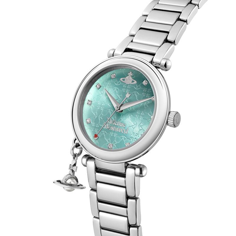 Vivienne Westwood Quartz Watch 32Mm Green Dial Womens Diamond Markers Women watches DWVV006TBLSL