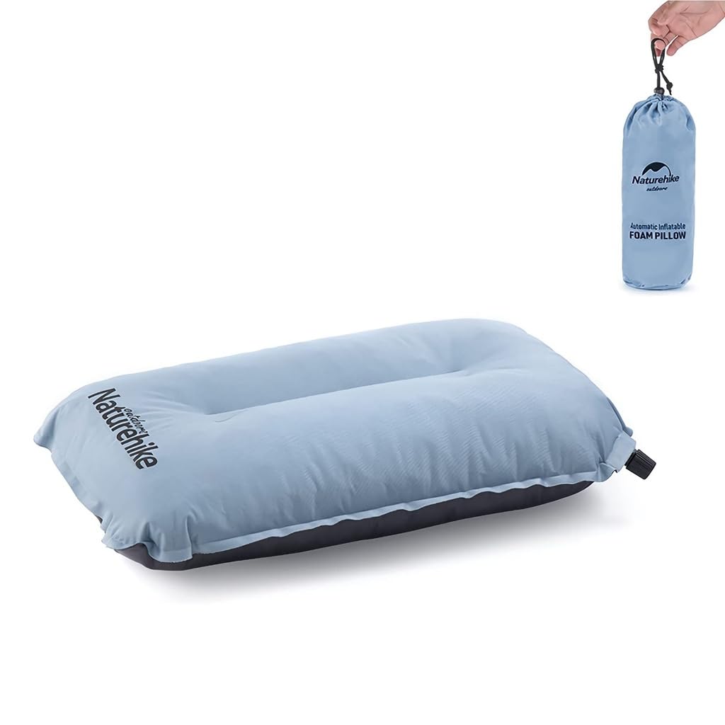 Naturehike Outdoor Camping Automatic Inflator Pillow, Ultra Light Pillow, Travel, Camping Equipment, Outdoor Pillow, Portable, Comfort, Office,