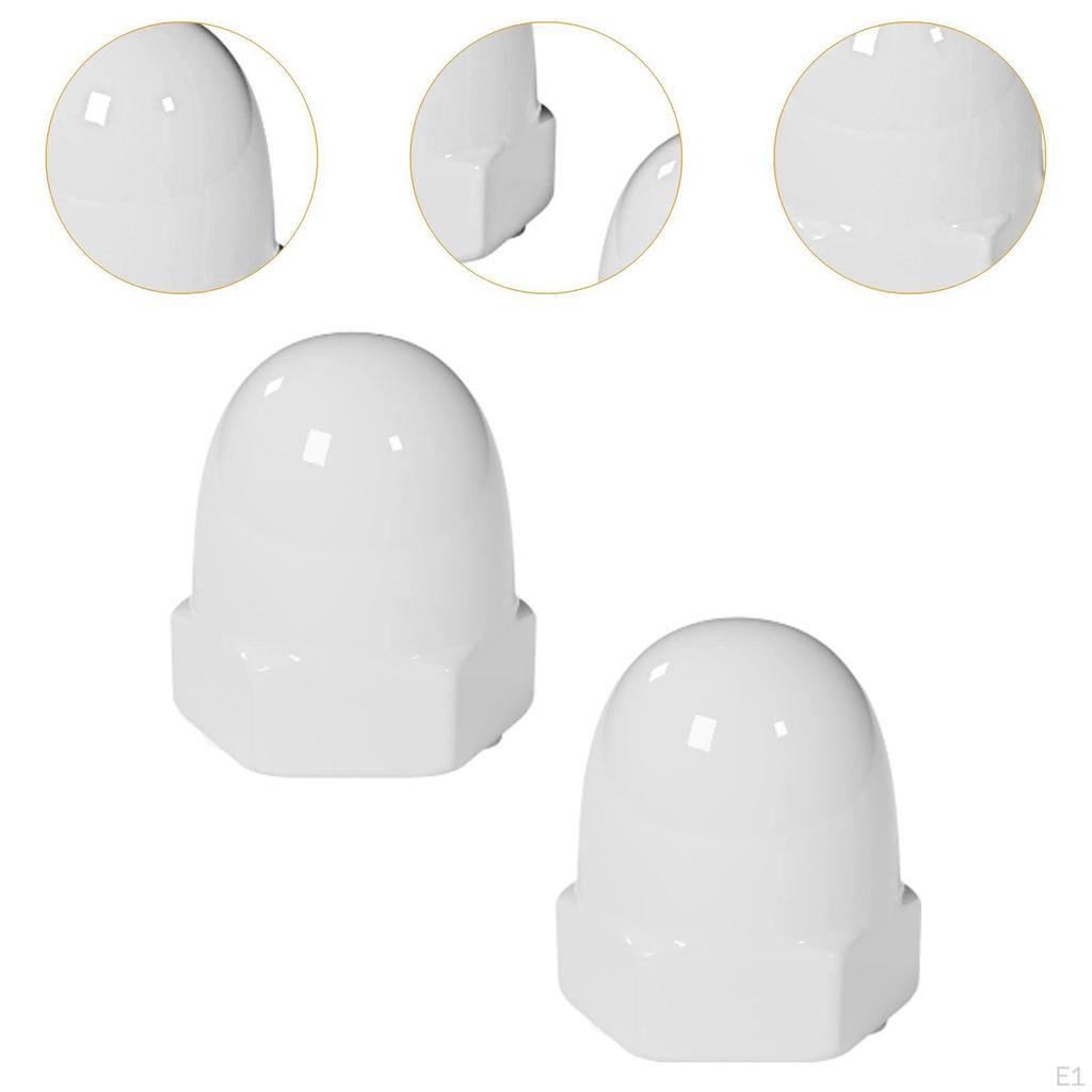 2 Pieces Ceramic Toilet Bolt Covers Easy Installation Decorative Useful Practical Toilets Decor