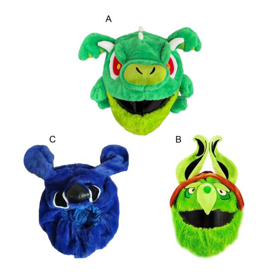 Чехол для шлема мотоциклиста Furry, пыленепроницаемый, устойчивый к царапинам, мягкий, мультяшный, забавный, полностью защищающий лицо чехол для шлема мотоциклиста