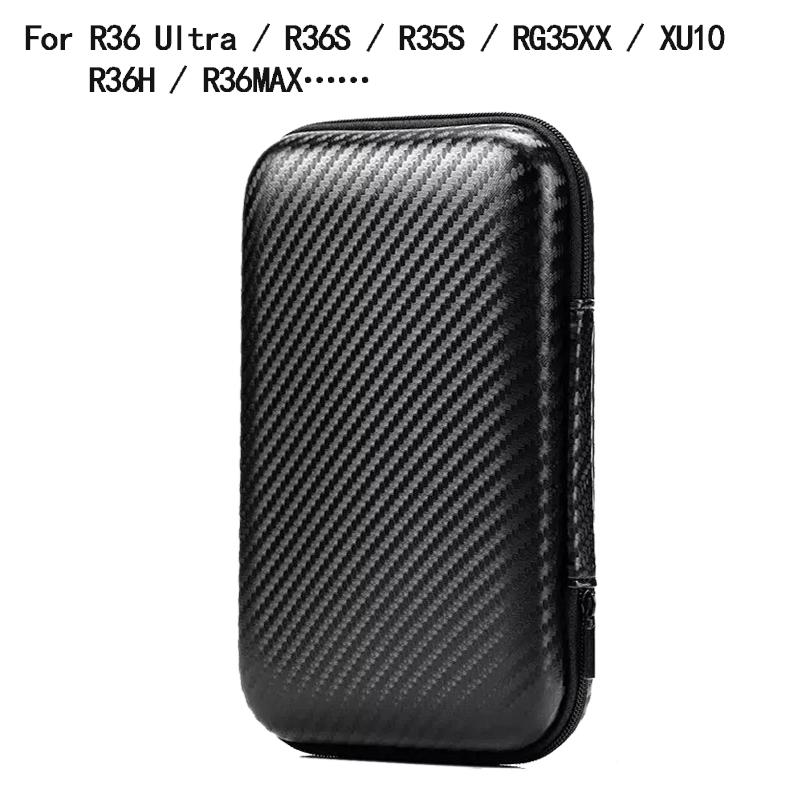 For R36 Ultra game console storage bag EVA hard shell anti pressure waterproof bag anti scratch screen protector silicone case