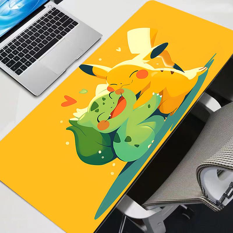 Mouse Pad durable Large Gamer Gaming Accessories Speed Pokemon Pikachu Keyboard Rubber Lock Edge Desk Mat Laptop mousepad