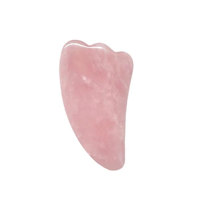 Natural Jade Stone Rose Quartz Jade Roller Gua Sha Facial Massager Set Gouache Scraper Body Wrinkle Remover Beauty Tools