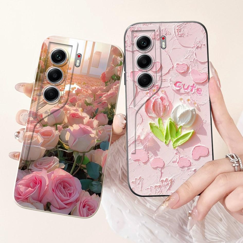 Чехол для Tecno Camon 40 Чехол Camon40 Pro Новый Модный Цветочный Узор Ромашка Мягкий Силиконовый Защитный Чехол для Tecno Camon 40Pro 5G Capa