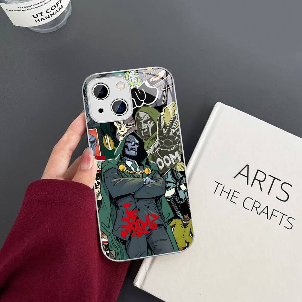 M-MF Rapper D-DOOM For IPhone 14 13 12 Mini 11 Pro XS Max X XR 14 Plus Tempered Glass Cover
