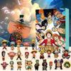Календарь ожидания Рождества One Luffy Piece на 24 дня Аниме ПВХ Подарки Украшение
