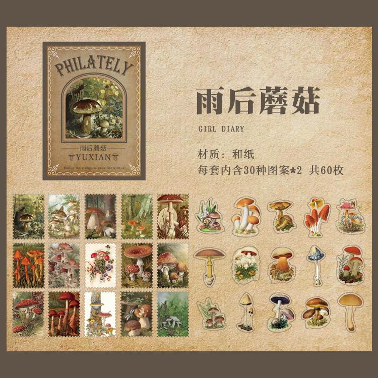 60pcs Kawaii Stationery Stickers Chengnan Postman Series Diary Planner Decorative Mobile Stickers Scrapbooking DIY