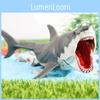 Animal Marine Realistic White Shark Model With Movable Jaws For Aquarium Decor
