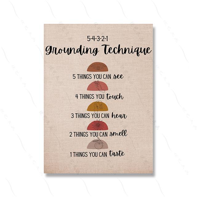 Boho Retro Quote Office Wall Art Therapy Poster Print Motivational Text Canvas Painting Psychology Mural Living Room Decoration