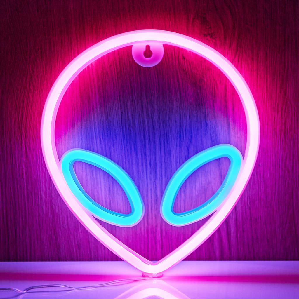 Battery/USB LED Neon Light Wall Decoration Butterfly Lightning Heart Neon Sign Night Light for Kids Bedroom Wedding Party Gift