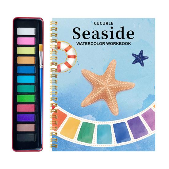 Набор для акварельной живописи для начинающих Пошаговое руководство по рисованию с 12 цветами Тема цветы животные