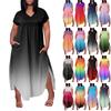 Women's Temperament Short Sleeve Casual O-Neck Plus Size Dress